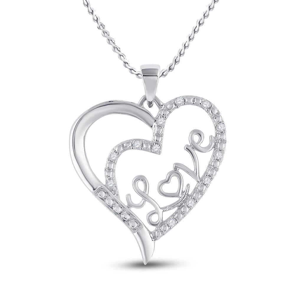  Women Hearts & Love Symbols Diamond Pendant