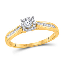  10k Yellow Gold Round Diamond Solitaire Bridal Wedding Engagement Ring 1/6 Cttw
