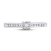 10k White Gold Round Diamond Solitaire Bridal Wedding Engagement Ring 1/10 Cttw