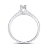 10k White Gold Round Diamond Solitaire Bridal Wedding Engagement Ring 1/10 Cttw