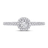 10k White Gold Womens Round Diamond Solitaire Promise Ring 1/4 Cttw