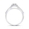 10k White Gold Womens Round Diamond Solitaire Promise Ring 1/4 Cttw