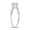 10k White Gold Womens Round Diamond Solitaire Promise Ring 1/4 Cttw