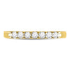 14k Yellow Gold Womens Round Diamond Single Row Comfort Wedding Band 1/4 Cttw