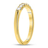 14k Yellow Gold Womens Round Diamond Single Row Comfort Wedding Band 1/4 Cttw
