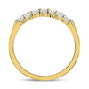 14k Yellow Gold Womens Round Diamond Single Row Comfort Wedding Band 1/4 Cttw