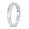 14k White Gold Womens Round Diamond Single Row Channel-set Wedding Band 1/2 Cttw