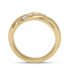 14k Yellow Gold Mens Round Diamond Wedding Band Ring 1/2 Cttw