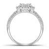 14k White Gold Round Diamond Bridal Wedding Ring Band Set 7/8 Cttw