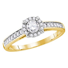 14k Yellow Gold Round Diamond Solitaire Bridal Wedding Engagement Ring 5/8 Cttw