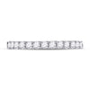 14k White Gold Womens Round Diamond Single Row Wedding Band 1/2 Cttw