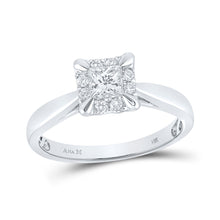  14k White Gold Princess Diamond Solitaire Bridal Wedding Engagement Ring 1/2 Cttw