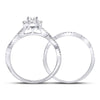 14k White Gold Round Diamond Twist Bridal Wedding Ring Band Set 5/8 Cttw