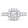 14k White Gold Round Diamond Solitaire Bridal Wedding Engagement Ring 1-1/2 Cttw
