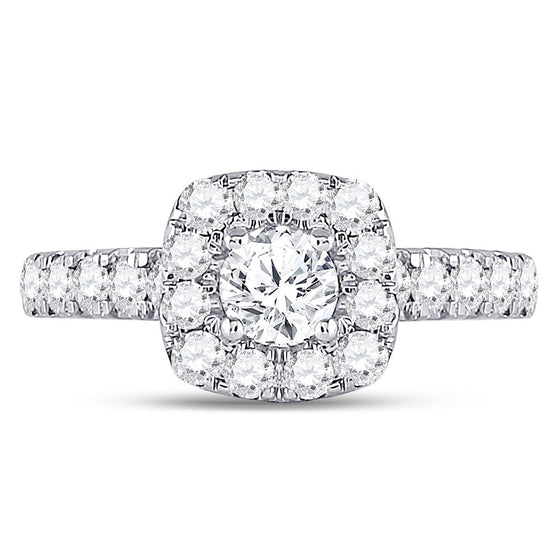 14k White Gold Round Diamond Solitaire Bridal Wedding Engagement Ring 1-1/2 Cttw
