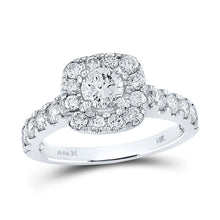  14k White Gold Round Diamond Solitaire Bridal Wedding Engagement Ring 1-1/2 Cttw