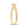 14k Yellow Gold Womens Round Diamond Cluster Ring 1/4 Cttw
