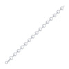Sterling Silver Womens Round Diamond Heart Bracelet 1/10 Cttw