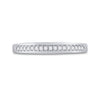 10k White Gold Womens Round Diamond Wedding Band 1/10 Cttw