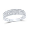14k White Gold His Hers Round Diamond Cluster Matching Wedding Set 1-1/4 Cttw