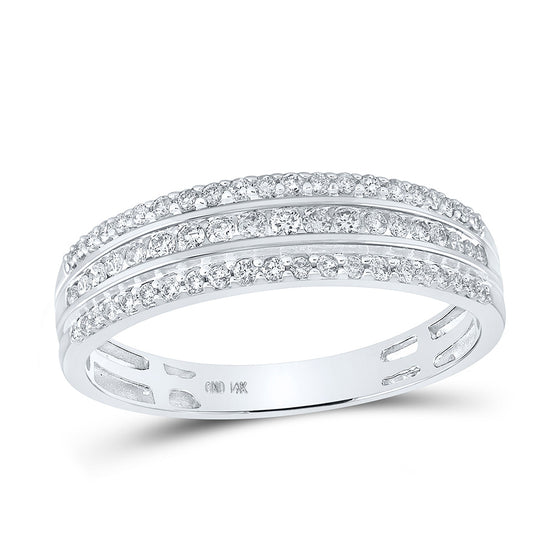 14k White Gold His Hers Round Diamond Cluster Matching Wedding Set 1-1/4 Cttw