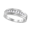 14k White Gold His Hers Round Diamond Cluster Matching Wedding Set 1 Cttw