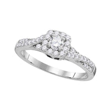  10k White Gold Round Diamond Solitaire Bridal Wedding Engagement Ring 1/2 Cttw