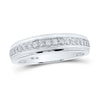 10k White Gold His Hers Round Diamond Square Matching Wedding Set 1 Cttw