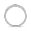 14k White Gold Womens Round Diamond Twist Stackable Band Ring 1/6 Cttw