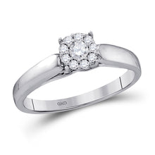  10k White Gold Round Diamond Solitaire Bridal Wedding Engagement Ring 1/5 Cttw