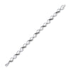 Sterling Silver Womens Round Black Color Enhanced Diamond Heart Bracelet 1/10 Cttw