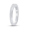 14k White Gold Womens Princess Diamond Wedding Band 1/4 Cttw