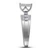 10k White Gold Round Diamond Cluster Bridal Wedding Engagement Ring 1/2 Cttw
