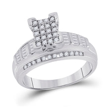  10k White Gold Round Diamond Cluster Bridal Wedding Engagement Ring 1/2 Cttw