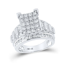  10k White Gold Round Diamond Bridal Wedding Engagement Ring 2 Cttw