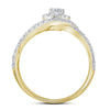 14k Yellow Gold Round Diamond Bridal Wedding Ring Band Set 1-1/4 Cttw