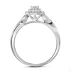 14k White Gold Princess Diamond Bridal Wedding Ring Band Set 1/2 Cttw