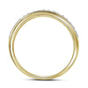14k Yellow Gold Round Diamond Double Halo Bridal Wedding Ring Band Set 1 Cttw