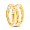 14k Yellow Gold Womens Round Diamond Wedding Wrap Ring Guard Enhancer 1 Cttw