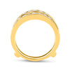 14k Yellow Gold Womens Round Diamond Wedding Wrap Ring Guard Enhancer 1 Cttw