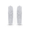 10k White Gold Womens Round Diamond Hoop Earrings 1 Cttw