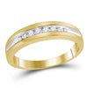10k Two-tone Gold His Hers Round Diamond Cluster Matching Wedding Set 5/8 Cttw