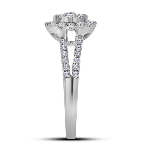 14k White Gold Round Diamond Solitaire Bridal Wedding Engagement Ring 3/4 Cttw