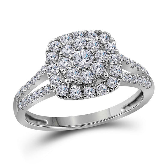 14k White Gold Round Diamond Solitaire Bridal Wedding Engagement Ring 3/4 Cttw