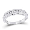 10k White Gold His Hers Round Diamond Heart Matching Wedding Set 1 Cttw