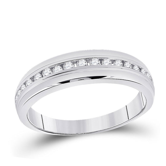 10k White Gold His Hers Round Diamond Heart Matching Wedding Set 1 Cttw