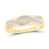 10k Yellow Gold His Hers Round Diamond Cluster Matching Wedding Set 3/8 Cttw