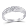 10k White Gold His Hers Round Diamond Solitaire Matching Wedding Set 1/3 Cttw