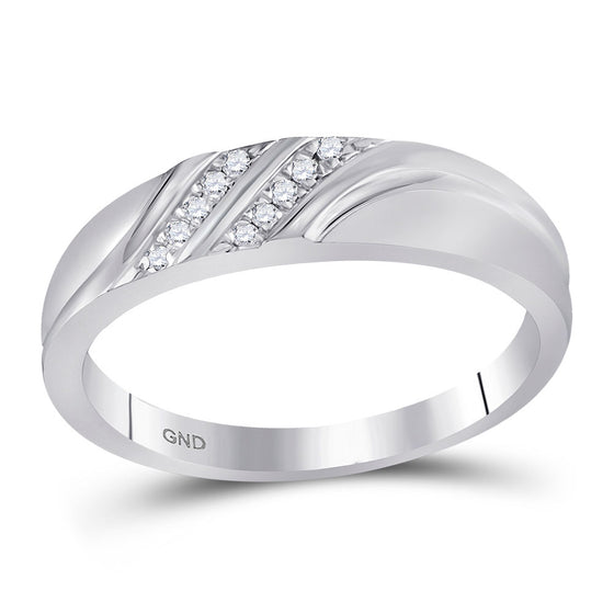 10k White Gold His Hers Round Diamond Solitaire Matching Wedding Set 1/3 Cttw