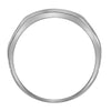 10k White Gold Mens Round Diamond Wedding Single Row Band Ring 1/4 Cttw